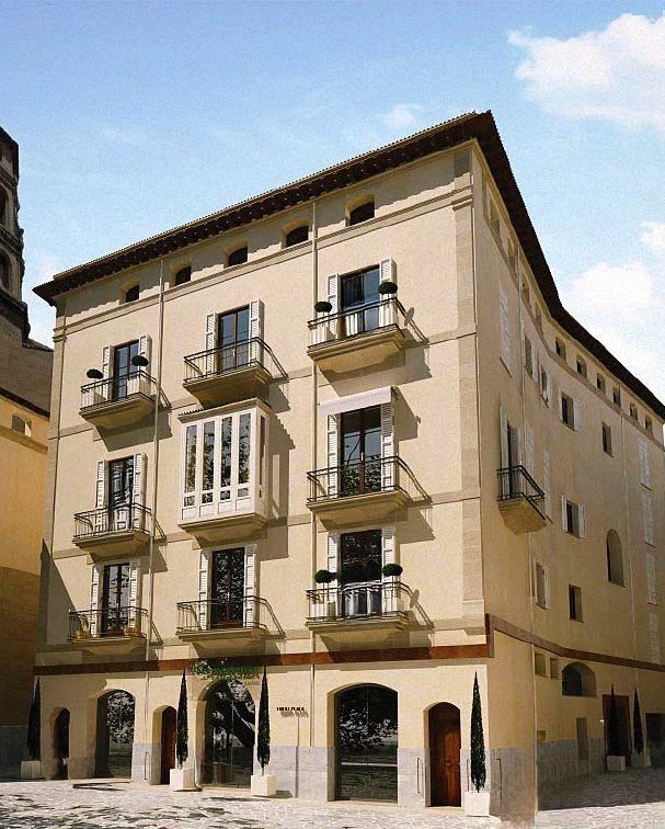 Palacio with balconies in the historic centre of Palma de Mallorca